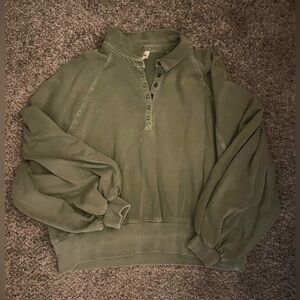 Green bubble crewneck